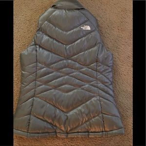 The North Face metallic silver vest